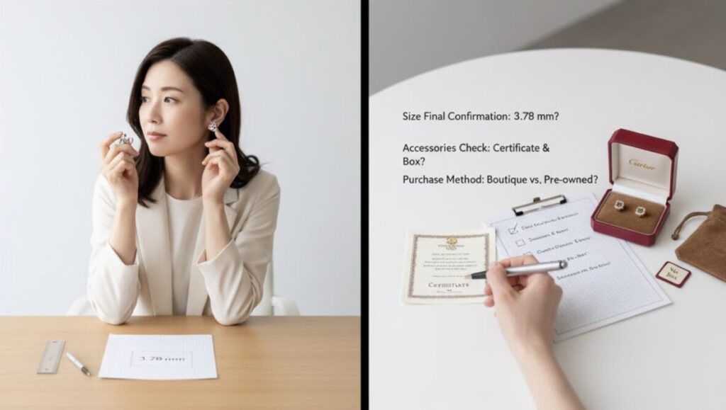 カルティエダムールイヤリングXSの口コミ｜最終的な推奨と購入チェックリスト
