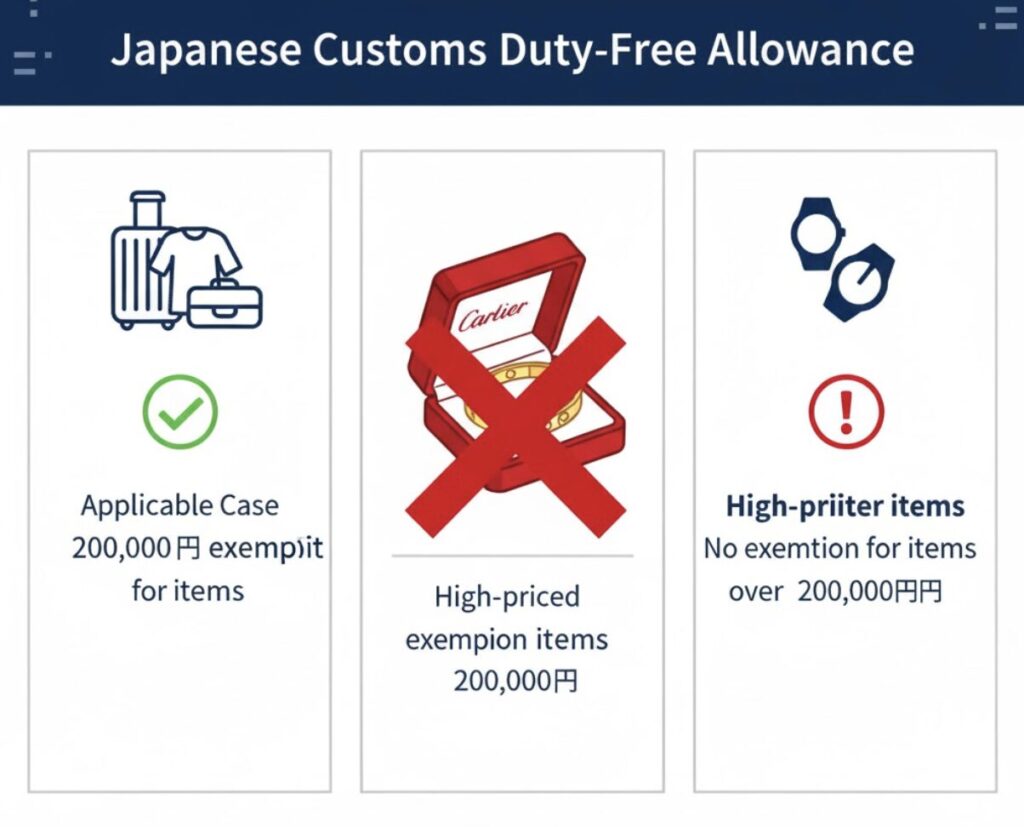【最重要】日本の税関の20万円免税枠はカルティエ購入で無効になる理由