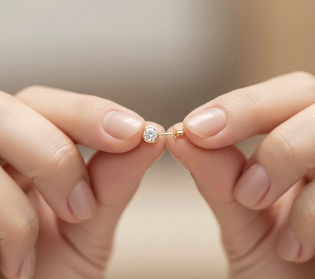 トラブル時のカルティエのピアスキャッチの外し方