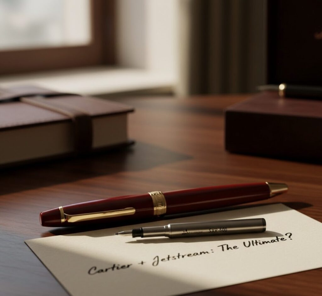 カルティエのボールペンにジェットストリーム替え芯は使える？【G2規格編】