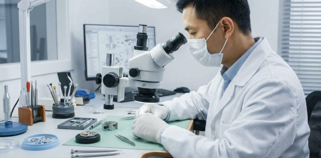 文字盤黄ばみの対処法1：カルティエ正規コンプリートサービス