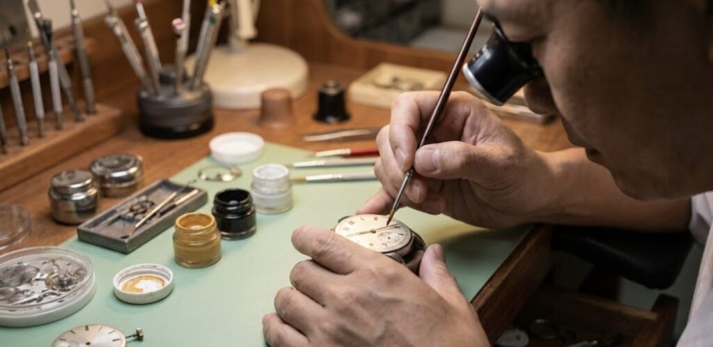 文字盤黄ばみの対処法2：民間修理店でのオーバーホールとリダン