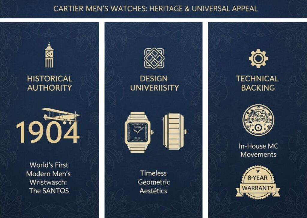 カルティエのメンズ時計が持つ歴史的権威と普遍的な魅力