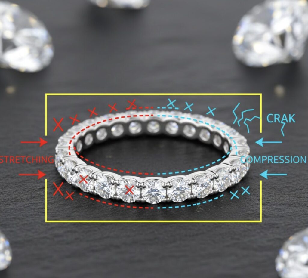 フルエタニティやパヴェが調整不可なワケ