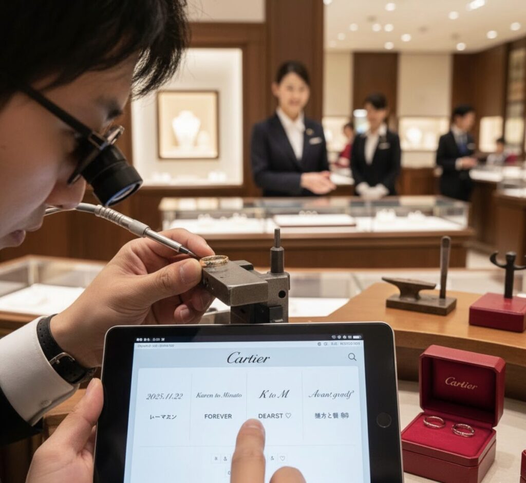 カルティエの刻印文字数は12～15文字が目安！サイズ別の実例と理由