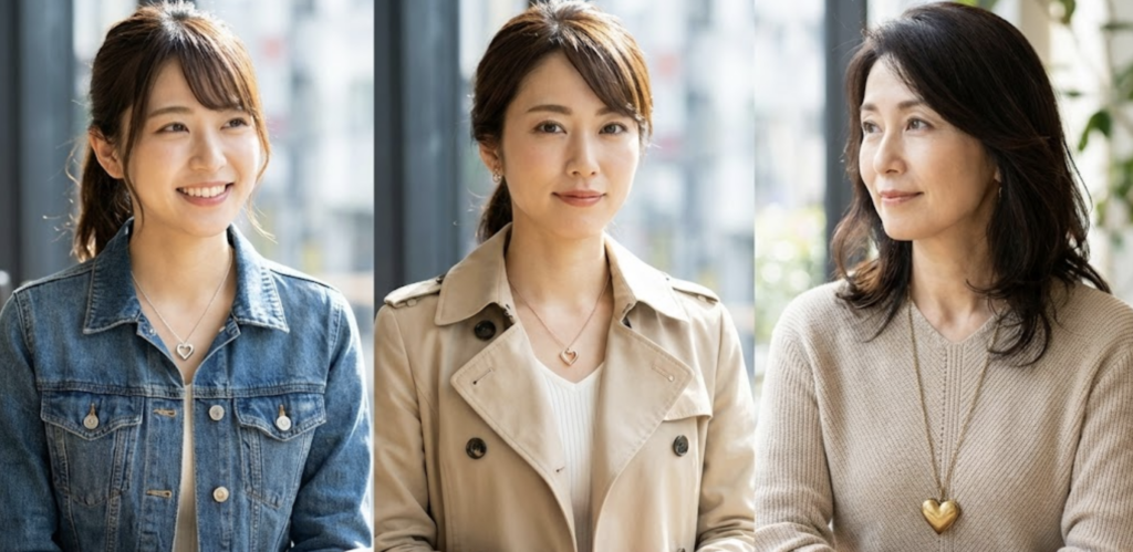 【年齢別】ラビングハートネックレスの正解スタイリングと選び方