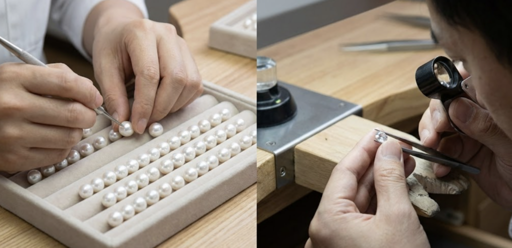 【品質比較】真珠（パール）とダイヤモンドの基準